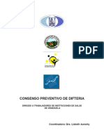 Consenso Preventivo de Difteria.