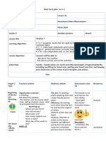 Lesson Plan 4 Grade For The 3rd Term