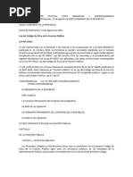 Ley 27815 Código de Ética de La Función Pública y Reglamento