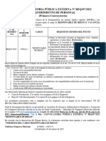 Convocatoria Pública Externa Responsable de Riego