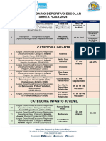 Calendario Deportivo Escolar 2024