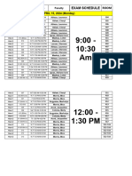 Gen Ed Subject Schedule