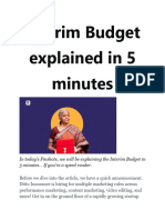 Interim Budget Explained in 5 Minutes