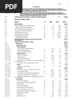 Rendimientos Por Partidas