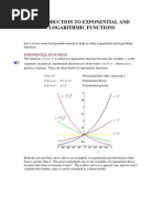 Introduction To Exponential & Logarithmic Functions