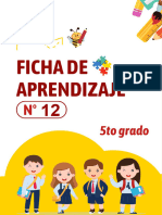 Ficha de Aprendizaje N°12 - 5to Grado