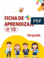 Ficha de Aprendizaje N°10 - 5to Grado