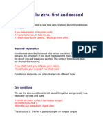 Conditionals - Zero - First - Second