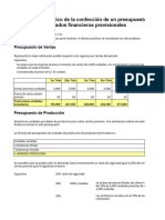 EXCEL de Presupuesto Industrial Fabrica de Camisas