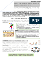 Fichas de Caracteristicas y Organización de Los Seres Vivos.