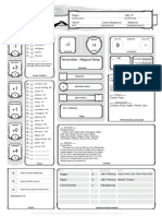 Calisal Character Sheet