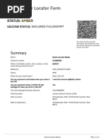 Passenger Locator Form: Amber