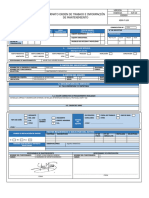 Formato Orden de Trabajo e Información de Mantenimiento