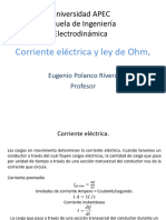 Corriente Eléctrica y Ley de Ohm