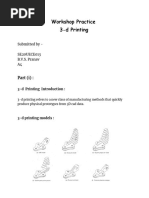 Workshop 3D Printing Report