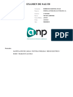 Examen de Salud: Manipulación de Cargas / Posturas Forzadas / Riesgo Eléctrico / Ruido / Trabajo en Alturas