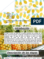 Proceso de La Elaboración de Jugo de Piña