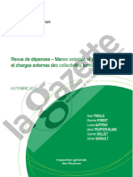 Rapport de l'IGF Sur La Masse Salariale Et Les Achats Externes Des Collectivités Territoriales