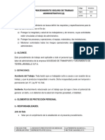 Procedimiento Seguro de Trabajo de Administrativo