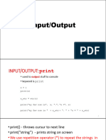 Input and Output