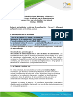 Guía de Actividades y Rúbrica de Evaluación - Unidad 2 - Tarea 3 - El Papel Del Zootecnista en La Ética Animal