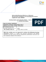 Activities Guide and Evaluation Rubric - Unit 1 - Task 2 - About Me