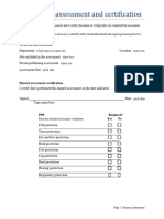 Ppe Hazard Assessment Form