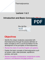 Lecture 1 & 2 Introduction and Basic Concepts: Thermodynamics