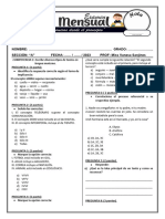 Examen Mensual de Raz. Verbal de 2do de Sec. - IV B