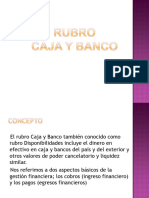 Rubro Caja y Banco