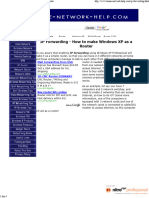 IP Forwarding - How To Make Windows XP As A Router