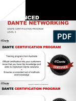 Level Three Dante Certification Program Advanced Networking Concepts Troubleshooting Domain Manager Audinate Pres