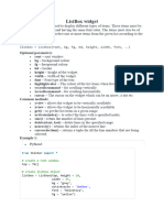 ListBox Widget