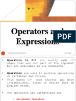 OPERATORS and EXPRESSIONS in C++