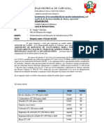 INFORME #016 Requerimiento de REPUESTOS DE MOTOFURGON