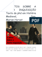 5 MITOS SOBRE A SANTA INQUISIÇÃO Texto Da PHD em História Medieval