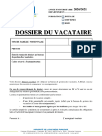 Dossier de Vacation 2020-2021