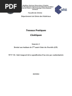 TP #02 Suivi Temporel de La Saponification Dun Ester Par Conductimetrie