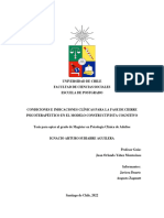 Condiciones e Indicaciones Clinicas para La Fase de Cierre Psicoterapeutico