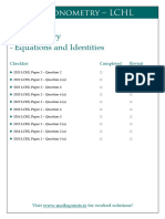 Trigonometry Equations and Identities LCHL Worksheets