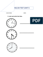 English Test 6°grade