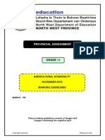 NW NSC GR 11 Agric Sciences P1 Eng Memo Nov 2019