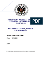 C Vitae. Historial Academico Docente e Investigador (Reparado