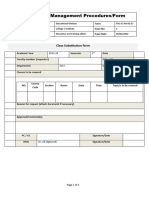 Class Substitution Form - Blank