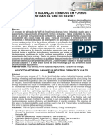 Aplicação de Balanços Térmicos em Fornos Industriais Da V&M Do Brasil