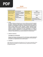 Silabos HERRAMIENTAS DE LAS TIC