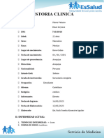 Historia Clinica - ITU PACIENTE VARON