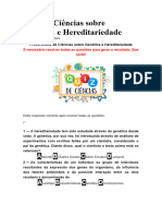 Quiz de Ciências Sobre Genética e Hereditariedade