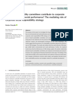 Do Board Sustainability Committees Contribute To Corporate Environmental and Social Performance The Mediating Role of Corporate Social Responsibility Strate