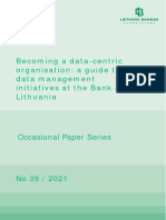 Becoming A Data-Centric Organisation: A Guide To Data Management Initiatives at The Bank of Lithuania